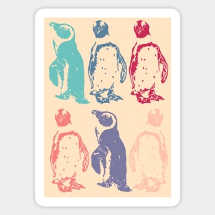 Troop of tropical penguins Sticker